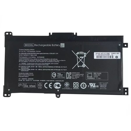 Аккумулятор для HP / BK03XL / 11,55V / 3470mAh / 40Wh (Premium)