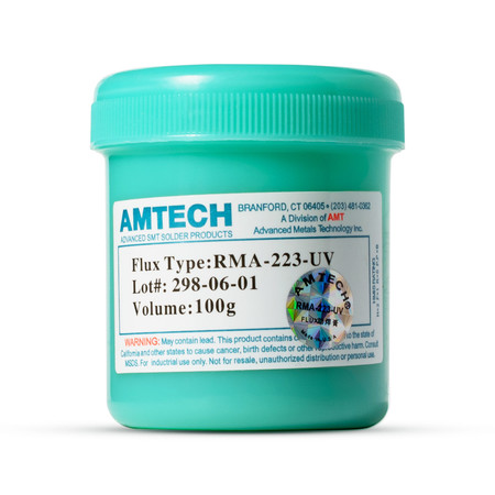 Флюс гель универсальный безотмывочный, для пайки микросхем и компонентов Amtech Flux RMA-223-UV (100g)
