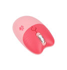 Компьютерная мышь беспроводная Котик с лапкой M3 2,4G USB розовая