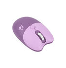 Компьютерная мышь беспроводная Котик с лапкой M3 2,4G USB фиолетовая
