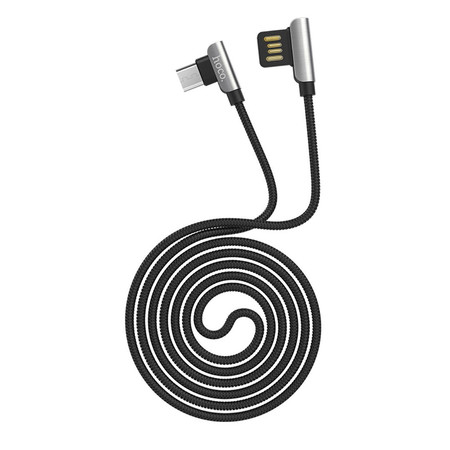 Кабель Micro USB - USB-A 2.0 / 1,2m / 2,4A / HOCO U42 Exquisite Steel черно-серый