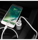 Зарядка АЗУ - 2 х USB / 5V 2,4A + кабель Lightning белый для Apple iPad Pro 11" 2nd Gen (A2228)