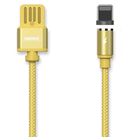 Кабель Lightning - USB-A 2.0 / 1m / 1A / Remax RC-095i (магнитный) золотистый