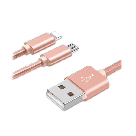Кабель Lightning + Micro USB - USB-A 2.0 / 1m / 2,4A / HOCO для Fly IQ4601 ERA Style 2