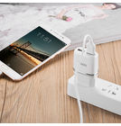 Зарядка USBх2 / 5V 2,4A + кабель MicroUSB белый для Sony Xperia M4 Aqua (E2306)