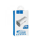 Зарядка АЗУ - 2 х USB / 5V 2,4A белый для Alcatel 3c 5026D
