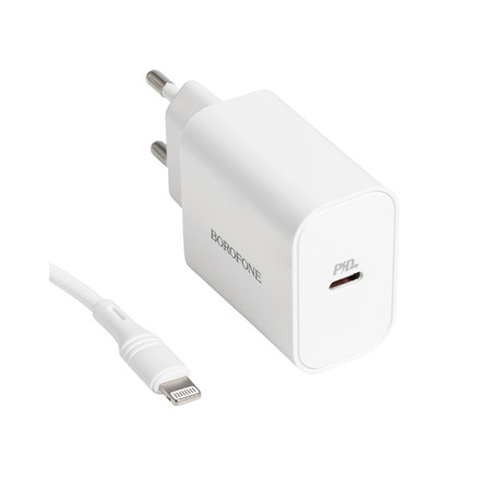 Зарядка Type-c / 5-9V 3A + кабель Lightning белый для Apple iPad Air 3 (A2123)
