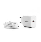 Быстрая зарядка Borofone BA57A для iPhone, iPad и др. устройств с кабелем Lightning 20W белая
