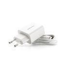 Быстрая зарядка Borofone BA57A для iPhone, iPad и др. устройств с кабелем Lightning 20W белая