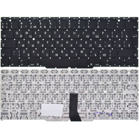 Клавиатура черная (Вертикальный Enter) для MacBook Air 11" A1370 (EMC 2393) Late 2010