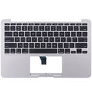 Клавиатура черная (Топкейс серебристый) для MacBook Air 11" A1465 (EMC 2558) Mid 2012