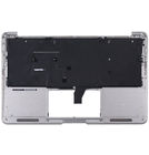 Клавиатура черная (Топкейс серебристый) для MacBook Air 11" A1370 (EMC 2393) Late 2010