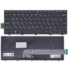 Клавиатура черная с черной рамкой для Dell Inspiron 14 (5445)