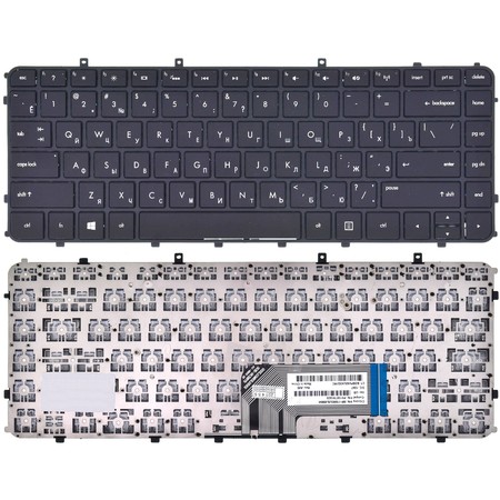 Клавиатура черная с черной рамкой для HP ENVY 4-1200 Sleekbook