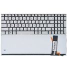 Клавиатура серебристая без рамки с подсветкой для Asus Q550