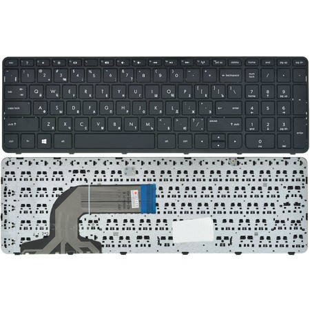 Клавиатура для HP 350 G1 черная с черной рамкой