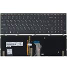 Клавиатура черная с черной рамкой с подсветкой для Lenovo IdeaPad Y500