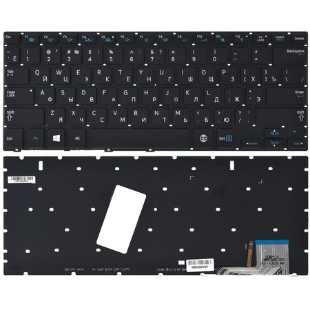 Клавиатура черная с подсветкой для Samsung ATIV Book 7 NP730U3E-K01