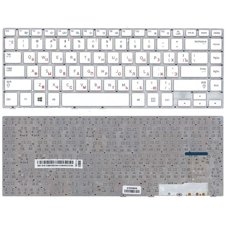 Клавиатура белая для Samsung NP470R4E