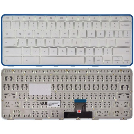 Клавиатура белая с белой рамкой Английская раскладка для HP Chromebook 11 G1 CB2