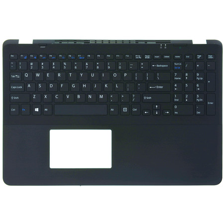 Клавиатура черная (Топкейс черный) для Sony Vaio SVF15A1S9R