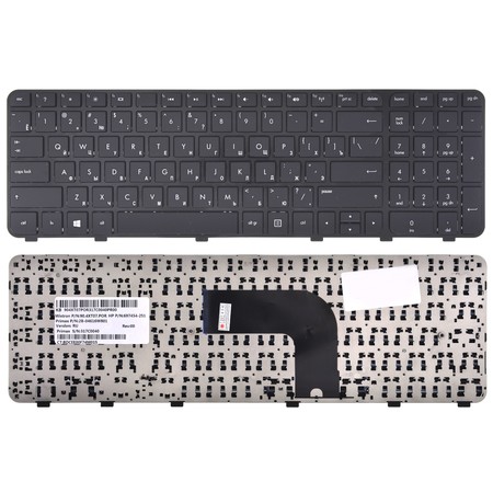 Клавиатура черная с черной рамкой для HP Pavilion dv6t-7000