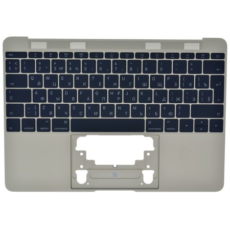 Клавиатура для MacBook 12" A1534 (EMC 2746) Early 2015 черная (Топкейс золотой)