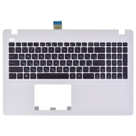 Клавиатура черная (Топкейс белый) для Asus X552LAV