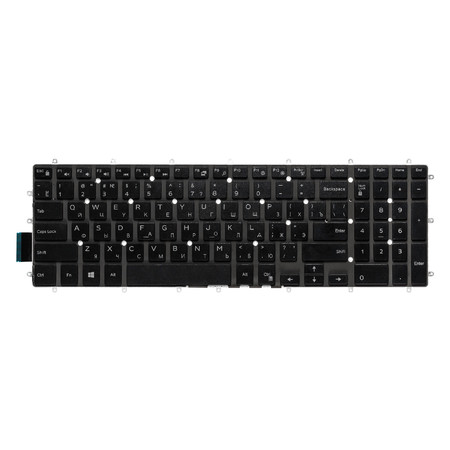 Клавиатура черная без рамки для Dell Inspiron 7567