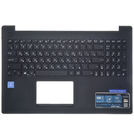 Клавиатура черная (Топкейс черный) для Asus P553ma