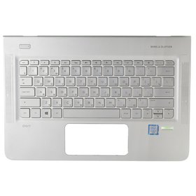 Клавиатура с подсветкой (Топкейс серебристый) для HP Envy 13-d001ur