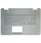 Клавиатура серебристая с подсветкой (Топкейс серебристый) для ASUS N751JX