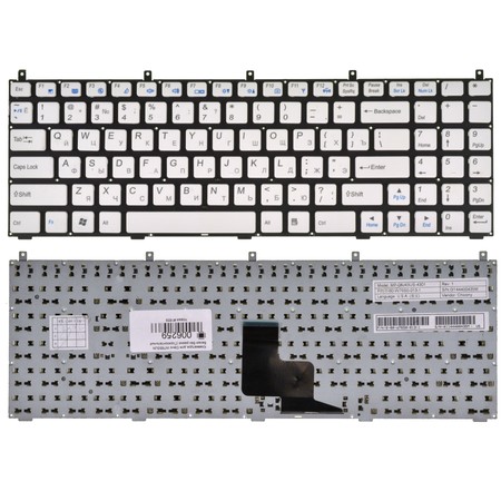 Клавиатура белая без рамки (Горизонтальный Enter) для iRU Patriot 514
