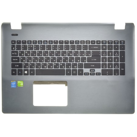 Клавиатура черная (Топкейс серебристый) для Acer Aspire E5-771