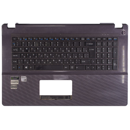 Клавиатура для Clevo W670SRQ (Топкейс фиолетовый)