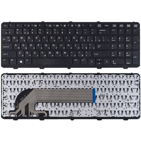 Клавиатура черная с черной рамкой для HP ProBook 455 G1
