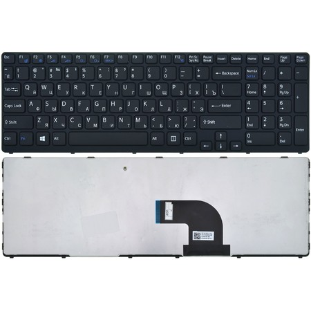 Клавиатура черная с черной рамкой для Sony VAIO SVE1711G1RB