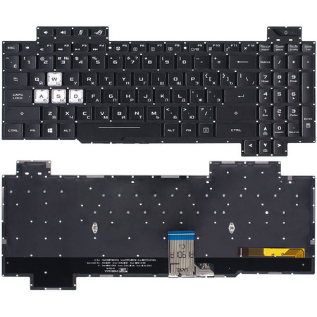 Клавиатура черная с подсветкой для Asus ROG SCAR II GL504GV