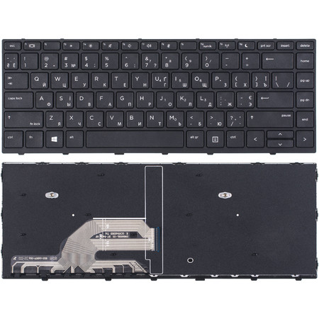 Клавиатура для HP ProBook 430 G5 черная с черной рамкой