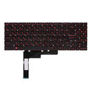 Клавиатура черно-красная без рамки c красной подсветкой для MSI Katana GF76 12UC
