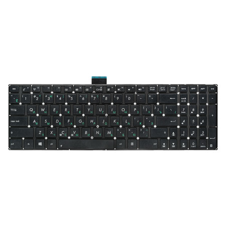 Клавиатура черная без рамки (шлейф 118мм) для ASUS R512MA