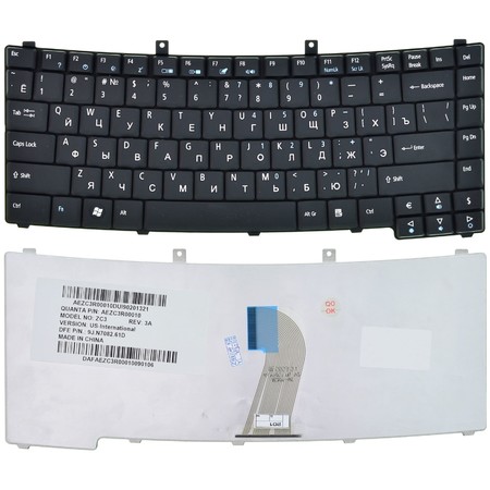 Клавиатура черная для Acer Ferrari 5000 (ZC3)