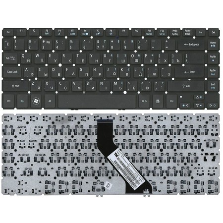 Клавиатура черная без рамки для Acer Aspire V5-472G (ZQK)