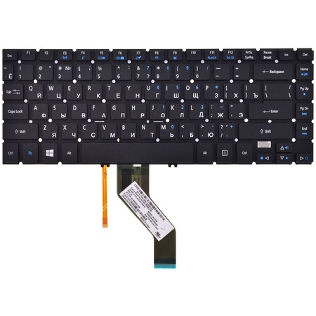 Клавиатура черная без рамки с подсветкой для Acer Aspire V5-472