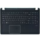 Клавиатура черная с подсветкой (Топкейс черный) для Acer Aspire V5-552