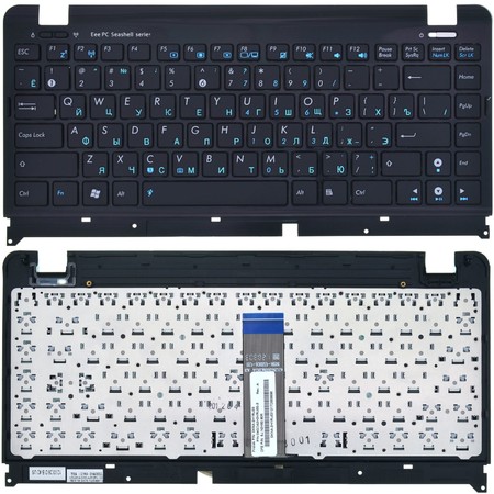Клавиатура черная с черной рамкой Asus Eee PC 1215B