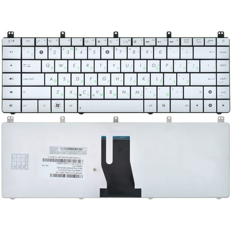 Клавиатура серебристая для ASUS N45SF