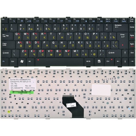 Клавиатура черная для Dell Inspiron 1425