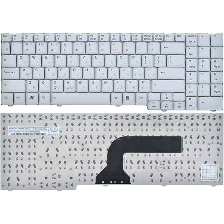 Клавиатура серебристая для Asus X55SR