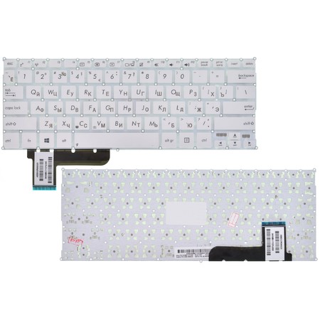 Клавиатура белая без рамки для Asus X201E